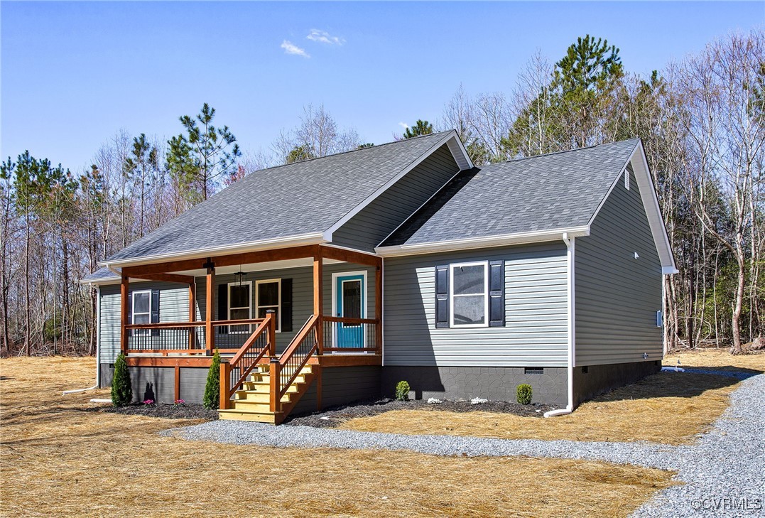 8011 Courthouse Road Providence Forge, VA 23140 - Photo 3 of 29 View of front of property featuring covered porch,