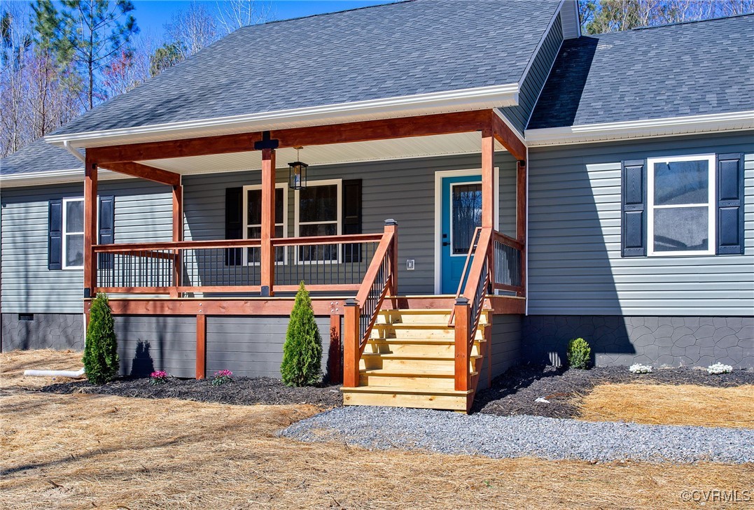 8011 Courthouse Road Providence Forge, VA 23140 - Photo 4 of 29 View of front of house featuring crawl space, a sh