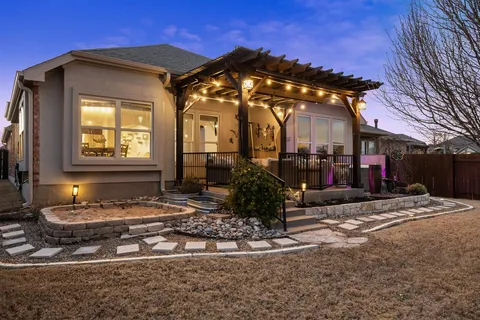 a view of a house with entertaining space