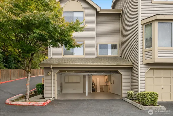 a view of a house with garage