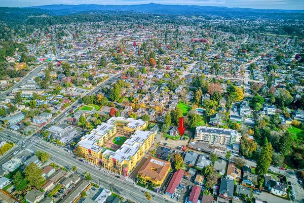an aerial view of multiple house