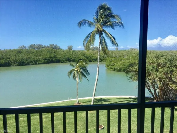 a view of lake from a balcony