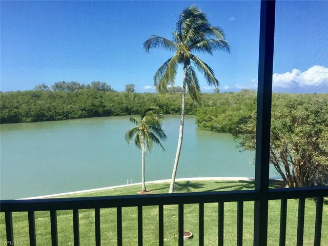 a view of lake from a balcony