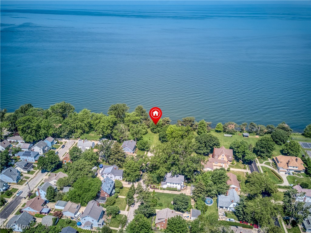 17728 Windward Road Cleveland, OH 44119 - Photo 30 of 32 Aerial overview of property's location featuring nearby suburban area and a large body of water