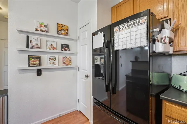 a view of a hallway with workspace