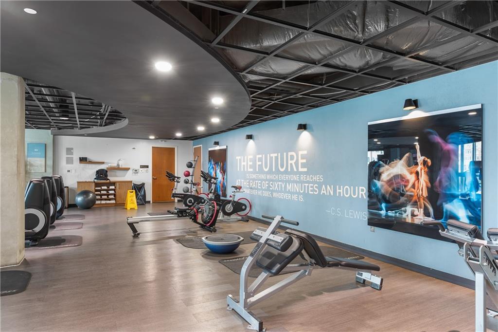 361 17th Street Northwest, Unit 2115 Atlanta, GA 30363 - Photo 23 of 24 a view of a room with gym equipment