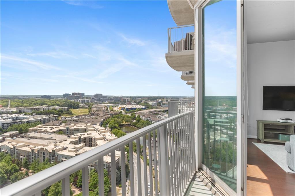 361 17th Street Northwest, Unit 2115 Atlanta, GA 30363 - Photo 6 of 24 a view of a balcony with city view