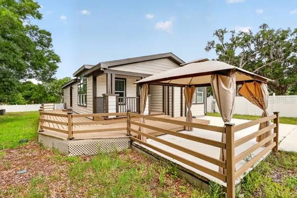 a view of a house with wooden floor