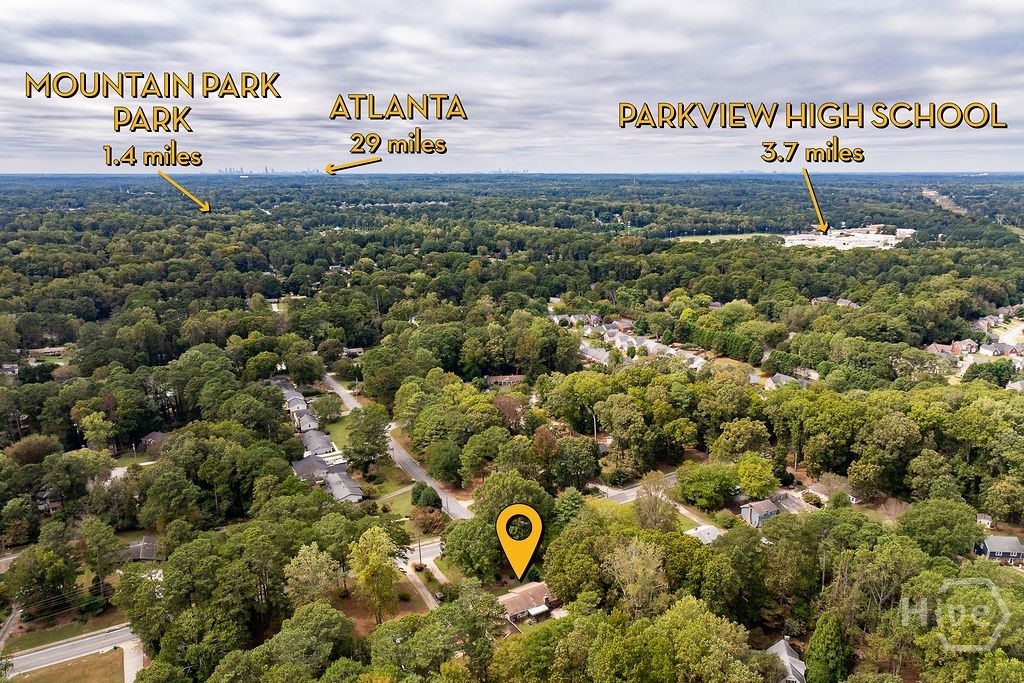 1296 Lake Lucerne Road Southwest Lilburn, GA 30047 - Photo 54 of 57 Aerial View West