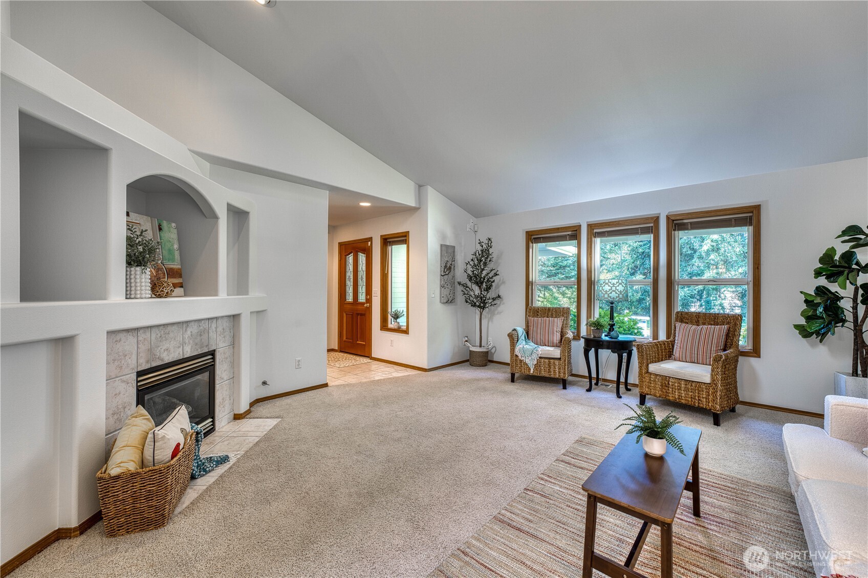 5203 53rd Street West University Place, WA 98467 - Photo 6 of 33 a living room with furniture and a fireplace
