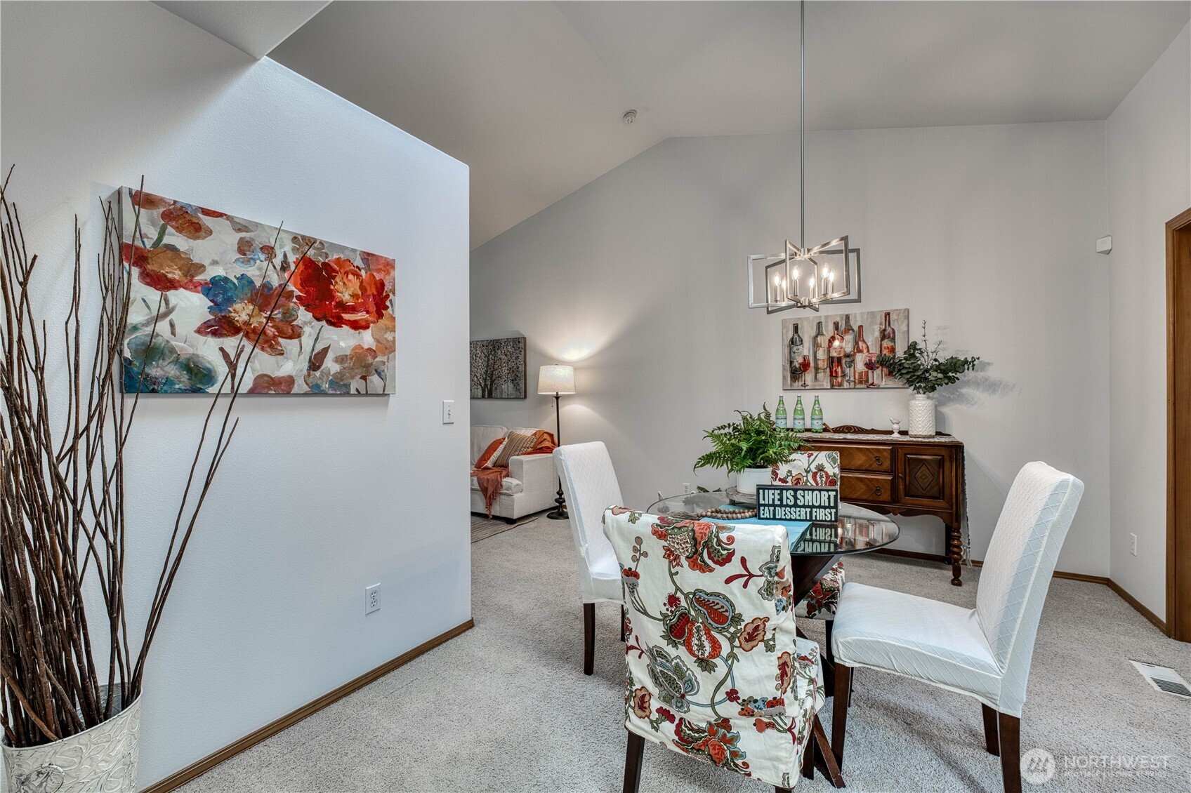 5203 53rd Street West University Place, WA 98467 - Photo 10 of 33 a living room with furniture and a chandelier
