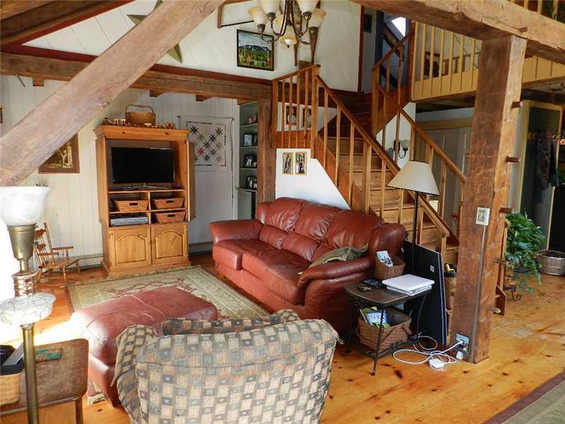 88 Reservoir Road South Paris, ME 04281 - Photo 8 of 34 Living Room. beautiful beams open...