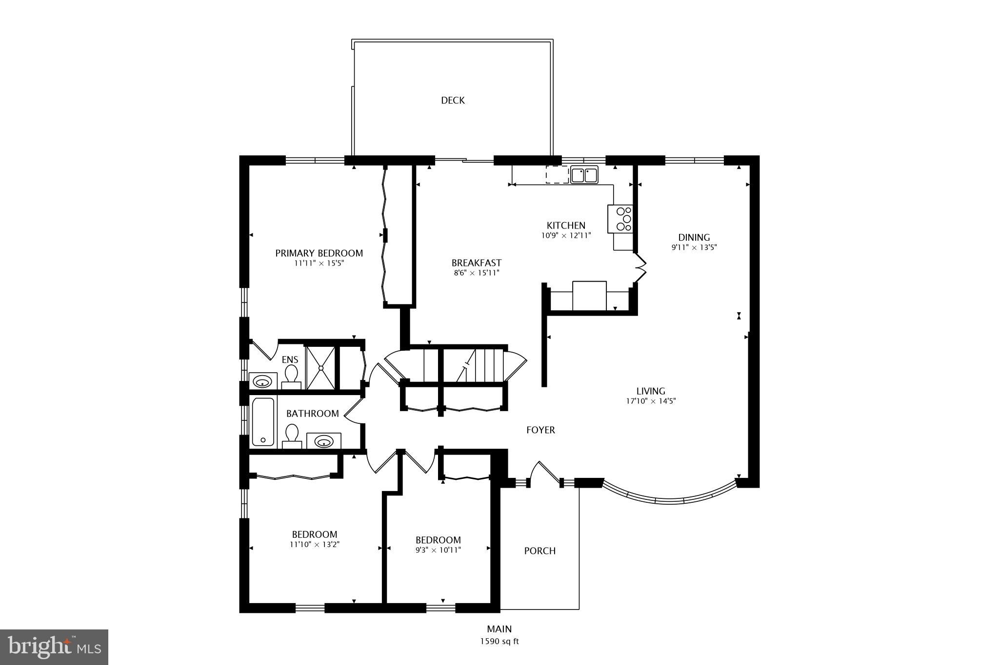 4525 Hawksbury Road Baltimore, MD 21208 - Photo 52 of 53 Main Level Floorplan