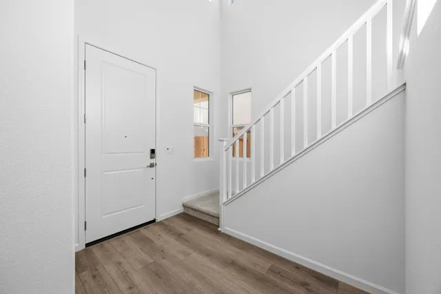 a view of entryway with stairs