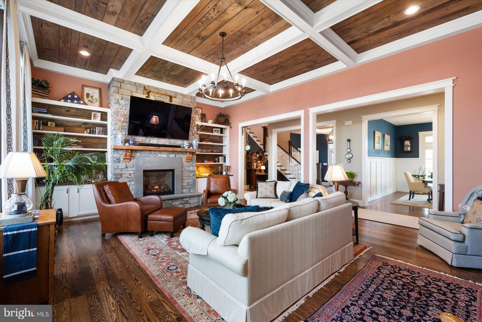 828 Federal Hill Road Street, MD 21154 - Photo 20 of 73 a living room with furniture fireplace and a flat screen tv