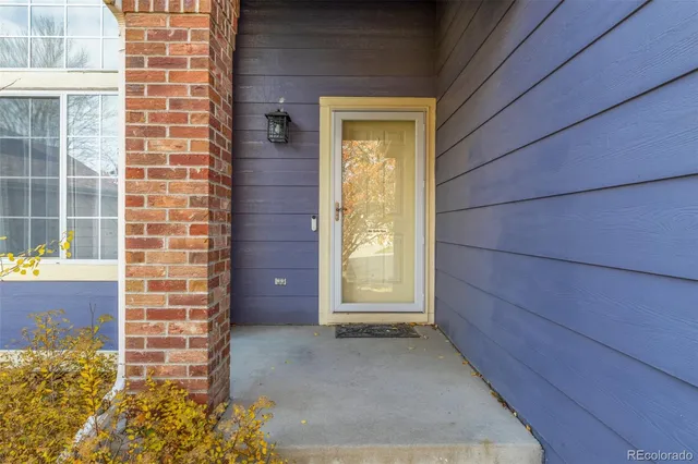 a view of front door of house