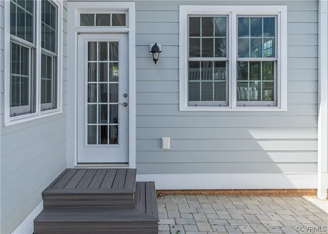 a view of front door of house