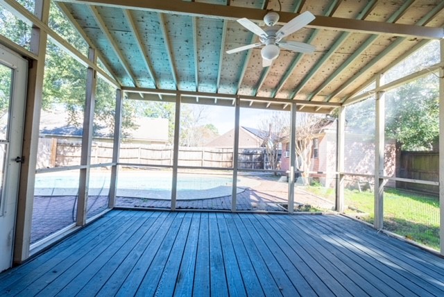 17030 Kirkchapel Street Spring, TX 77379 - Photo 26 of 28 a view of empty room with wooden floor and fan