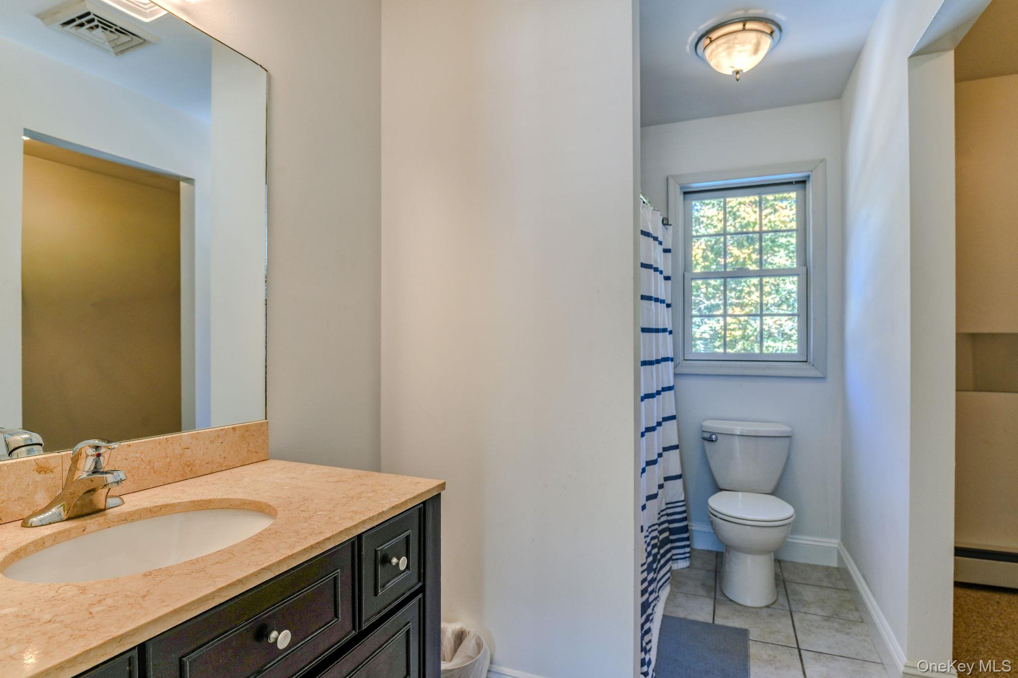 54 Borden Road Walden, NY 12586 - Photo 28 of 46 a bathroom with a granite countertop sink toilet and mirror