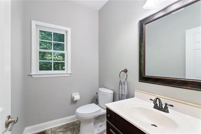 a view of a storage and utility room with a window