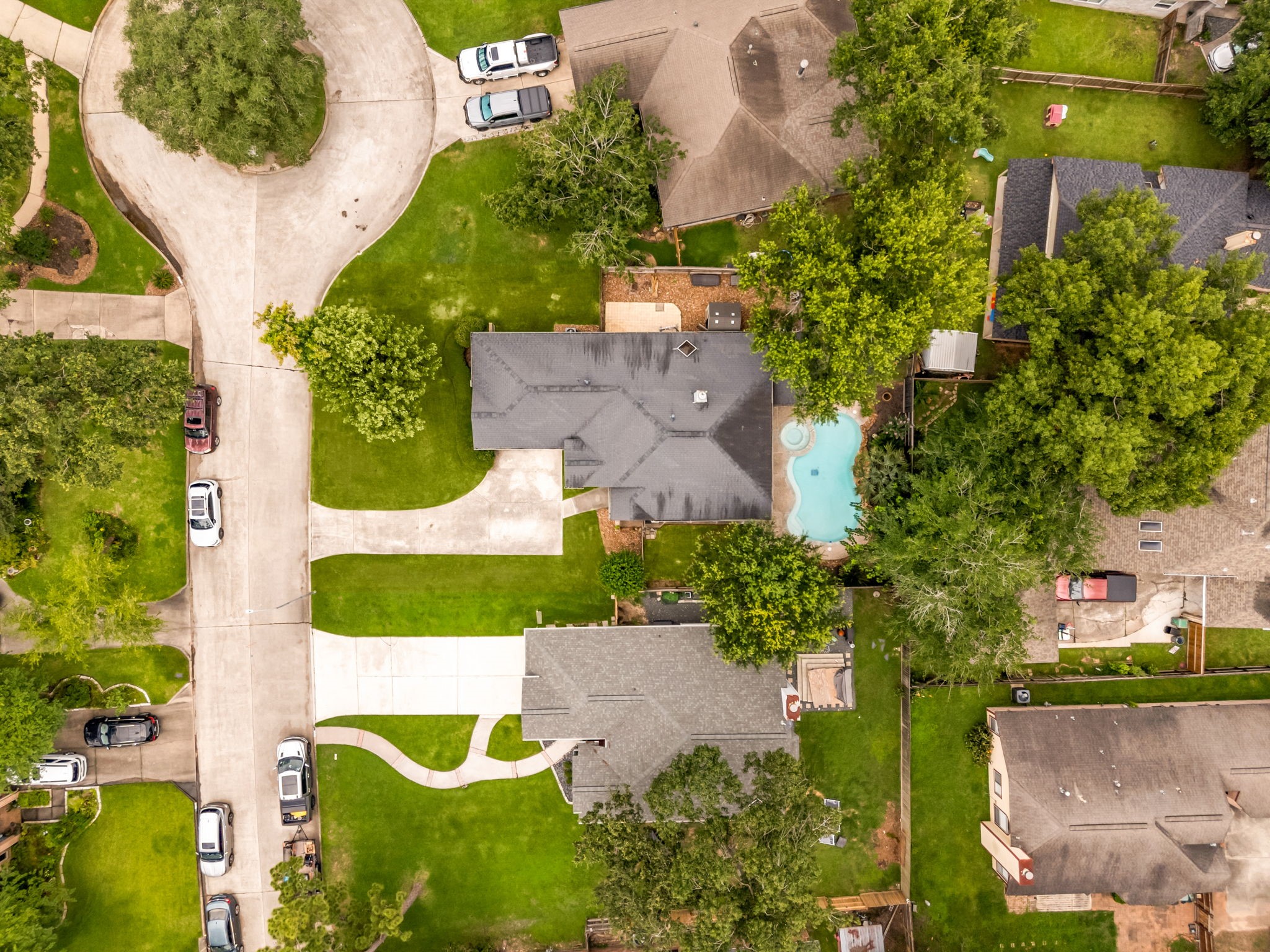 1915 Mercoal Drive Spring, TX 77386 - Photo 41 of 50 Top-down aerial view illustrating the home’s footprint and lot layout.