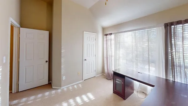 a room with furniture