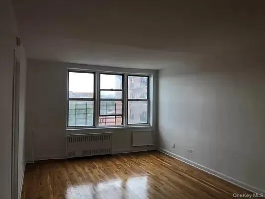 an empty room with a window