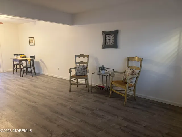 a dining room with furniture and a table