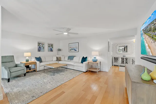 a living room with furniture and a couch