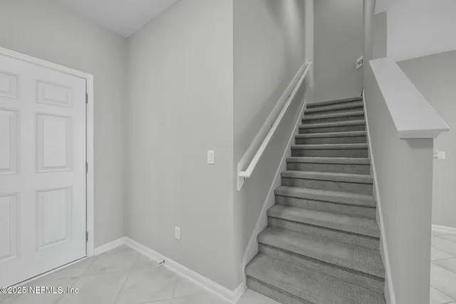 a view of a lake with a big yard