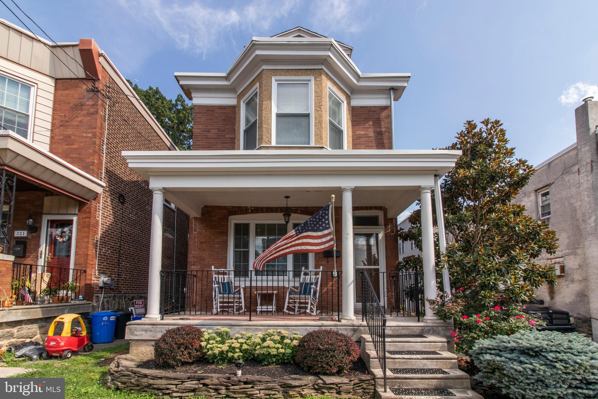 a front view of a house