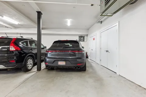 a car parked in garage