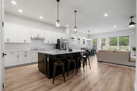 an aerial view of multiple house