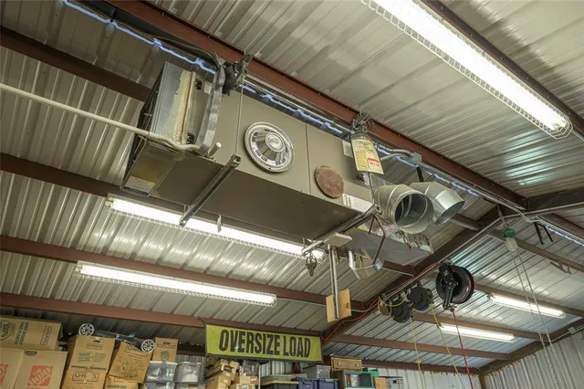 a view of a water heater room