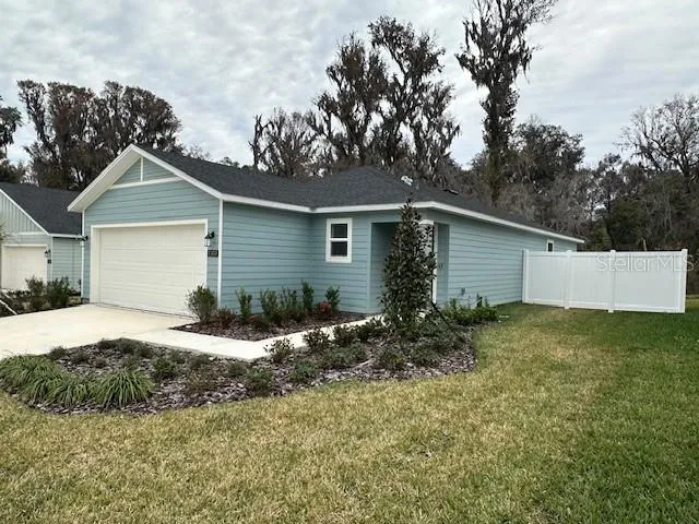 a backyard of a house