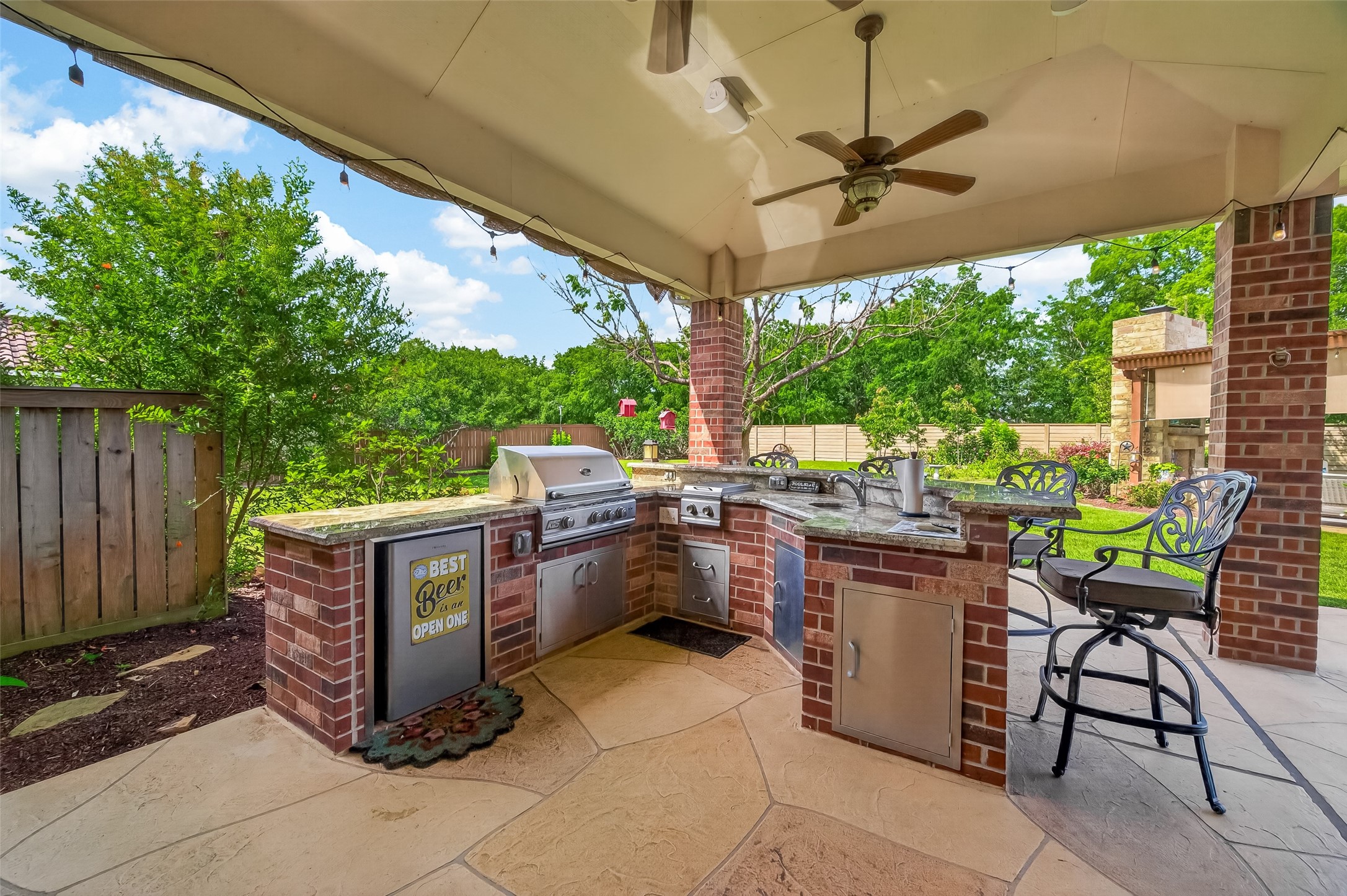 2319 Braer Ridge Drive Katy, TX 77494 - Photo 38 of 50 a view of an outdoor kitchen