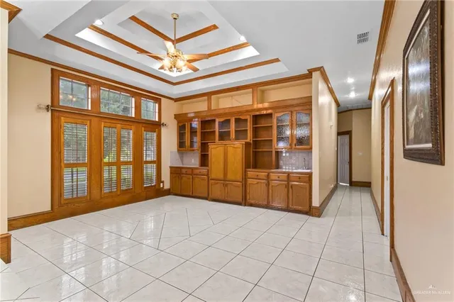 a view of a room with stairs