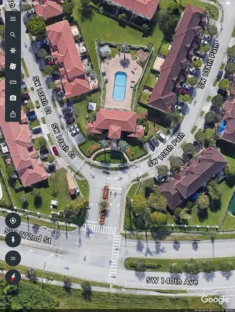 an aerial view of multiple house