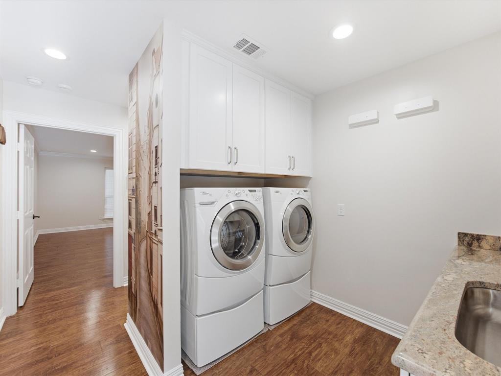 3717 Myrtle Springs Road Benbrook, TX 76116 - Photo 35 of 40 Laundry is centrally located just off the sunroom and kitchen and is great for pool visitors running in and out.