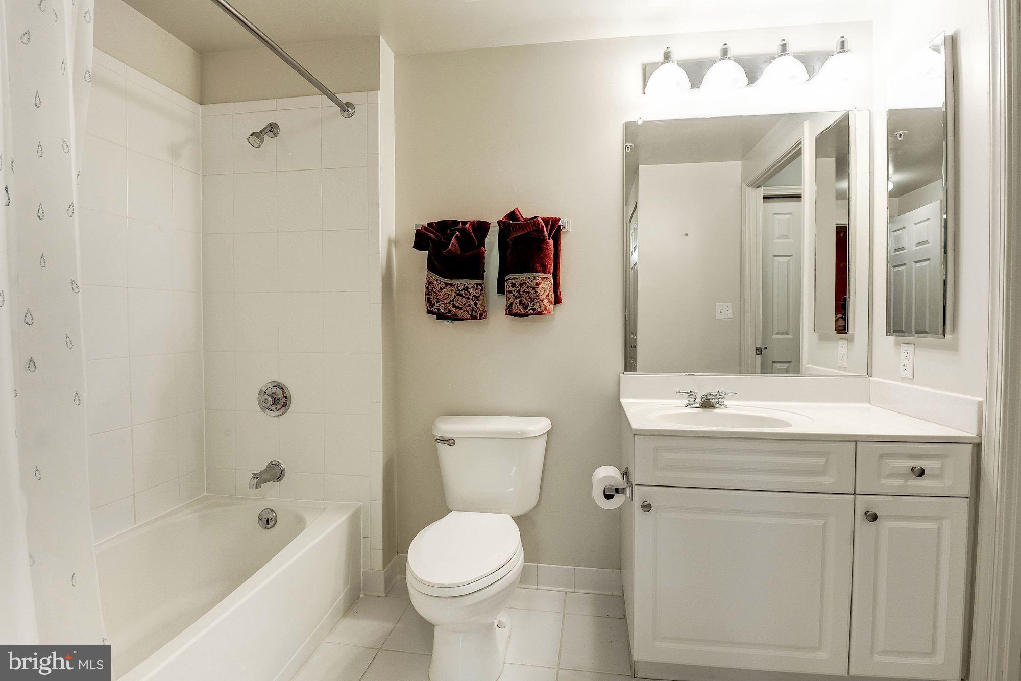 2726 Gallows Road, Unit 1315 Vienna, VA 22180 - Photo 20 of 30 a bathroom with a sink and mirror with toilet