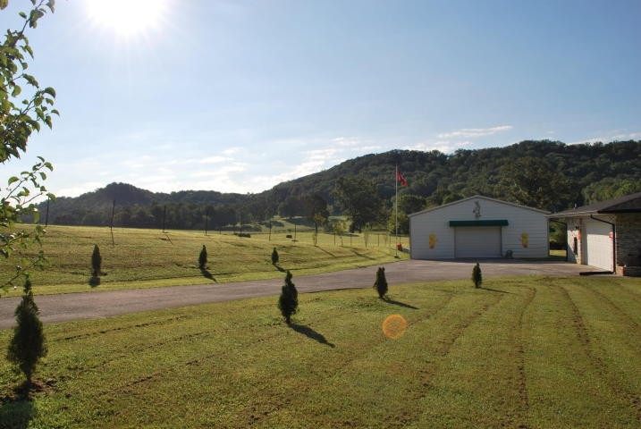 2736 East Raccoon Valley Drive Heiskell, TN 37754 - Photo 3 of 37 a view of a lake with a yard and large trees