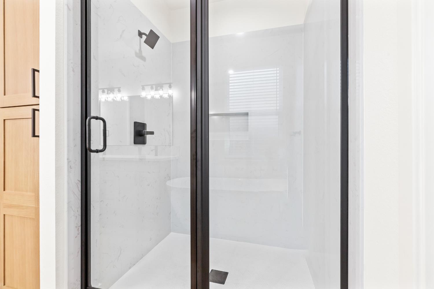 688 Cindy Drive Ripon, CA 95366 - Photo 27 of 57 a bathroom with a glass shower door