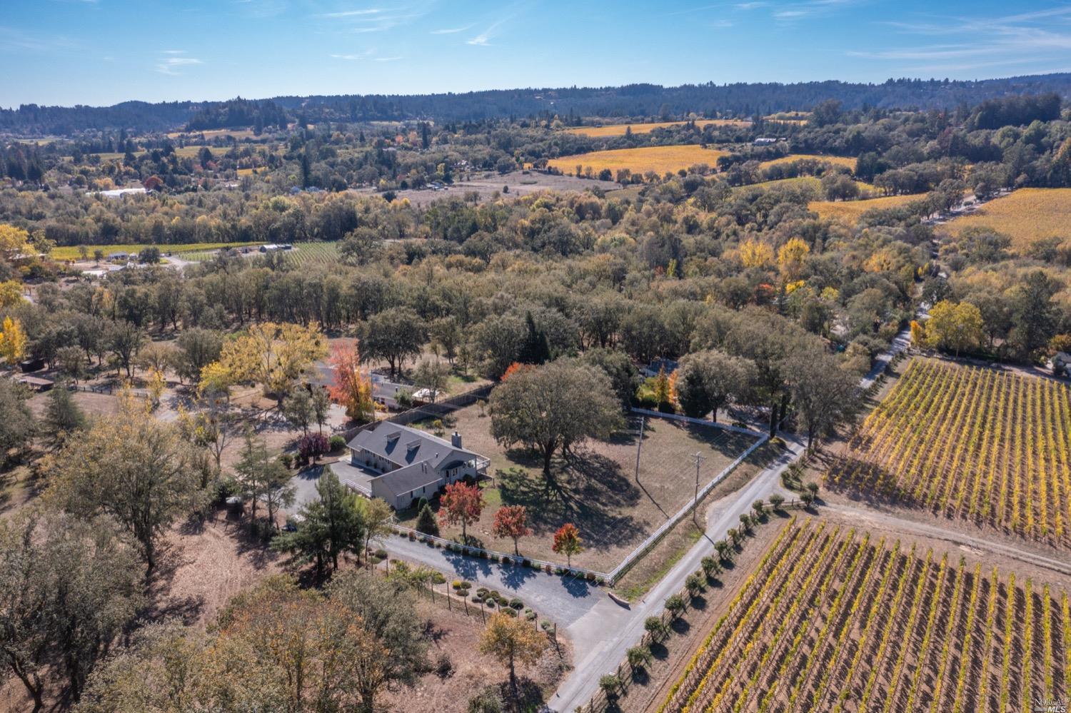 an aerial view of multiple house
