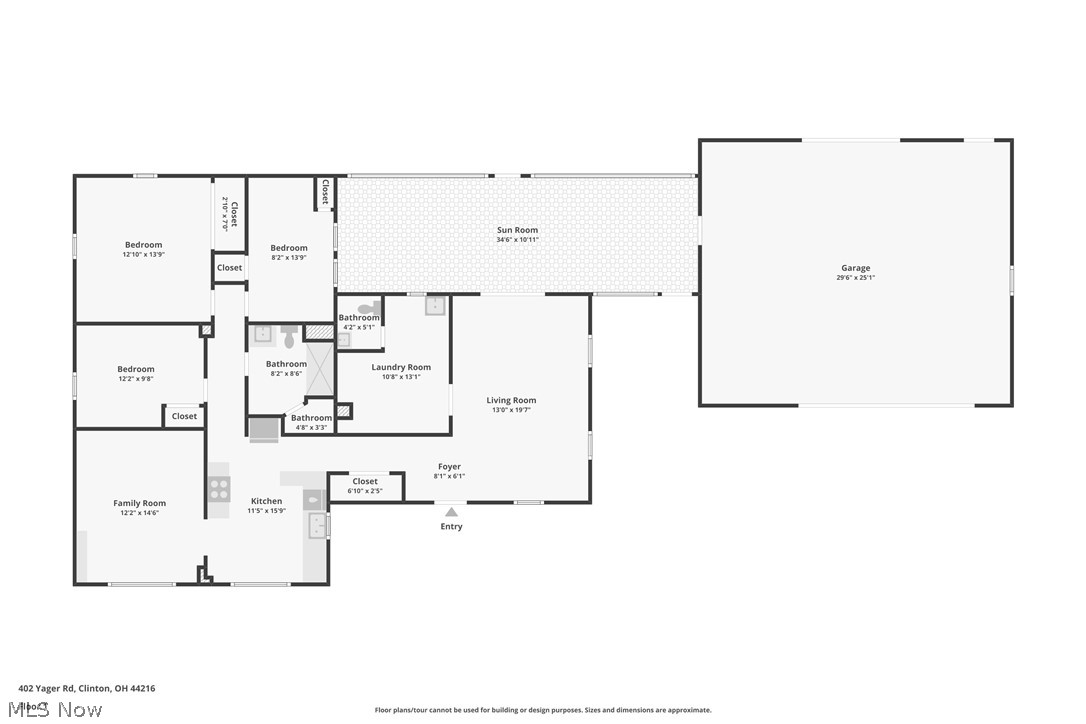 402 Yager Road Clinton, OH 44216 - Photo 38 of 38 First floor level floor plan