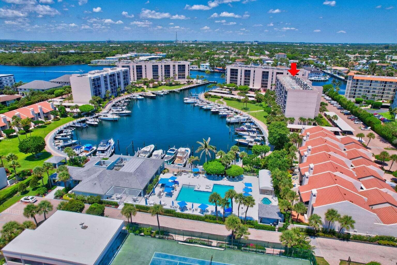 2707 North Ocean Boulevard, Unit D205 Boca Raton, FL 33431 - Photo 46 of 51 an aerial view of a house with a swimming pool yard and outdoor seating