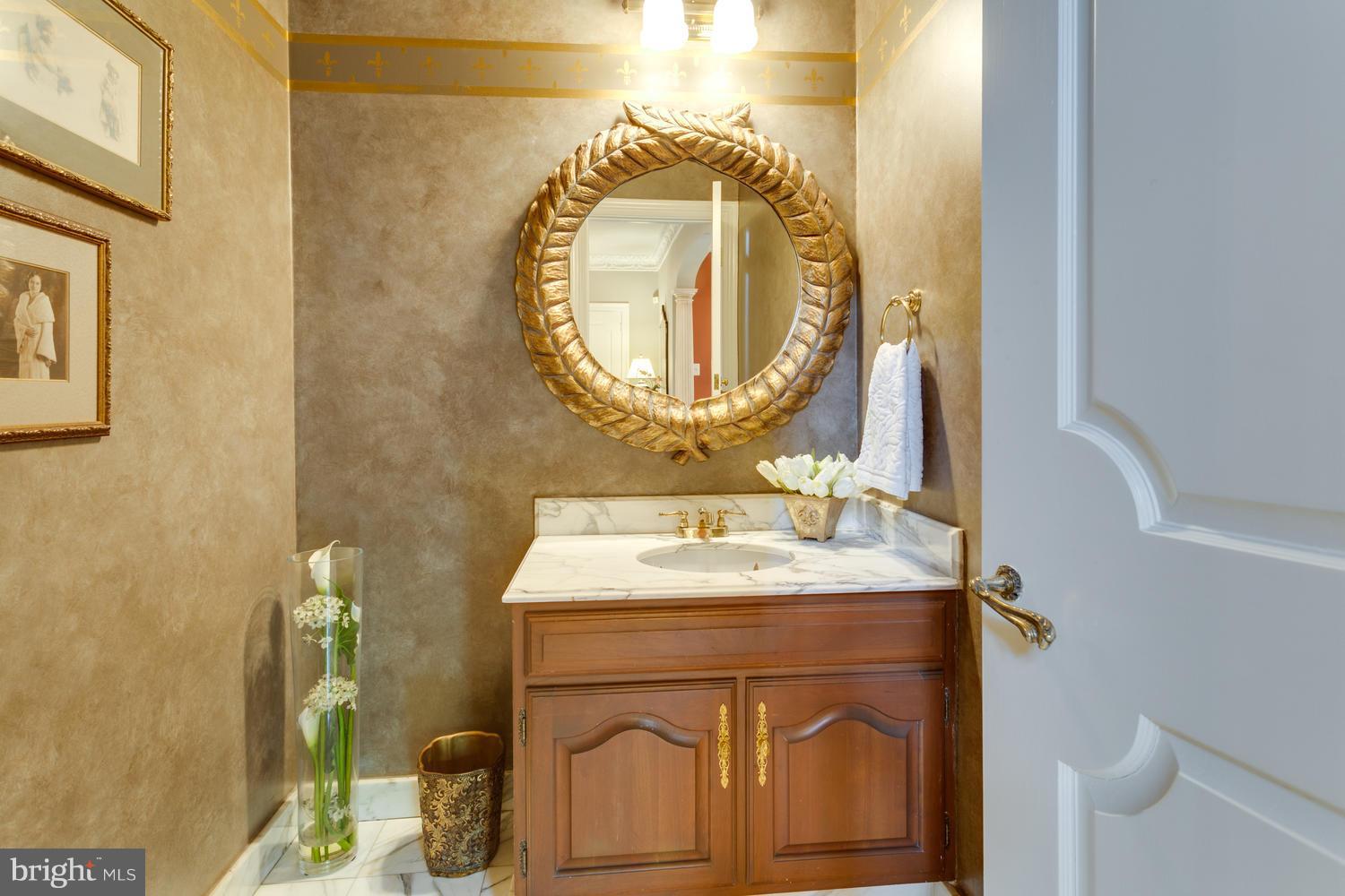 8609 Brook Road McLean, VA 22102 - Photo 11 of 30 Half Bath off Entrance Foyer