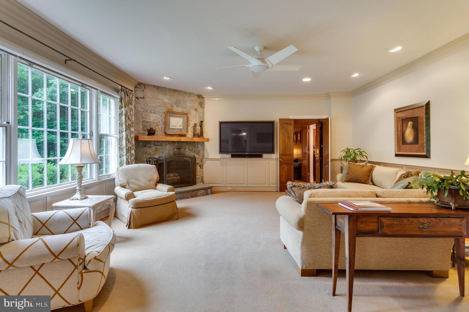 8609 Brook Road McLean, VA 22102 - Photo 13 of 30 Family Room and Fireplace