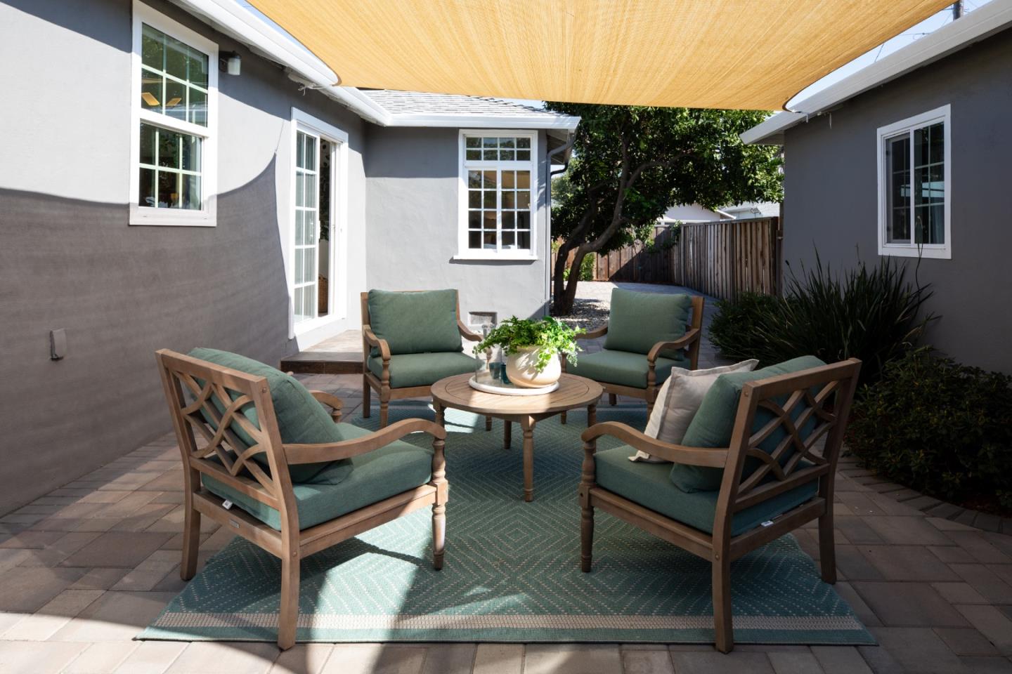 3432 Bay Road Redwood City, CA 94063 - Photo 28 of 33 a view of a patio with couple of chairs