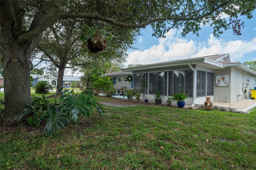 1472 Queen Anne Drive Palm Harbor, FL 34684 - Photo 29 of 34 a view of a house with backyard porch and sitting area