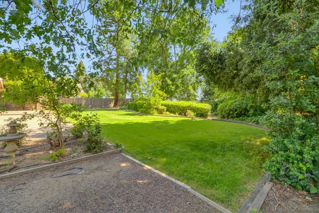 a view of yard with green space